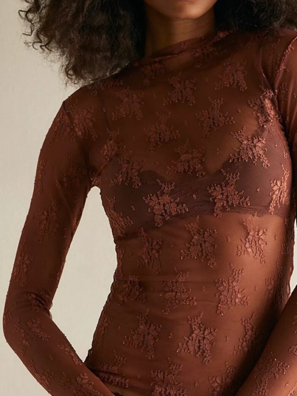 Free People Lady Lux Lace Top, Size Small